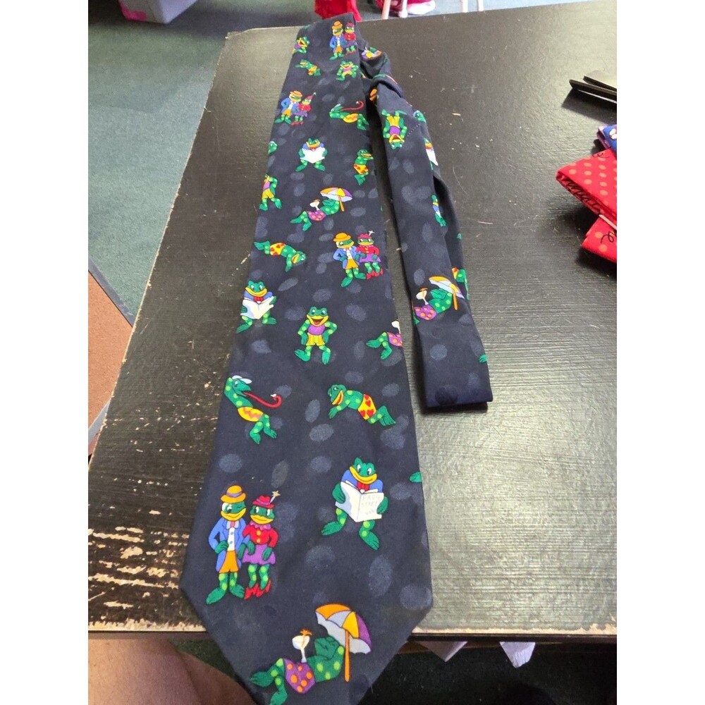 Novelty Rosetti Frog Silk Tie Cute Funny